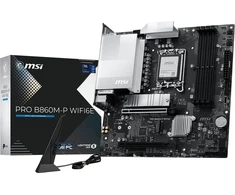 pagrindinė plokštė MSI MB Sc LGA1851 PRO B860M-P WIFI6E, Intel B860, 4xDDR5, WIFI, 2xDP, 1xHDMI, 1xVGA, mATX