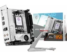 Pagrindinė plokštė MSI MPG B850I EDGE TI WIFI | Procesorių šeima AMD B850 | Procesoriaus lizdas AM5 | DDR5 | Palaikomos standžiojo disko sąsajos SATA, M.2 | SATA jungčių skaičius 2