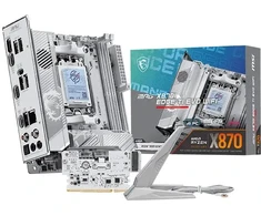 Pagrindinė plokštė MSI MPG X870I EDGE TI EVO WIFI | Procesorių šeima AMD | Procesoriaus lizdas AM5 | DDR5 | Palaikomos standžiojo disko sąsajos SATA, M.2 | SATA jungčių skaičius 2