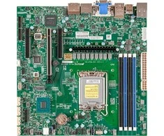 „Supermicro“ pagrindinė plokštė X13SAZ-F-B „micro-ATX“ vieno lizdo 1700 vienetas DDR5, tik masinis