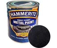Metalo dažai HAMMERITE HAMMERED FINISH, juodos sp., 750 ml