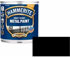 Metalo dažai HAMMERITE SMOOTH FINISH, blizgūs, juodos sp., 250 ml