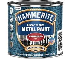 Metalo dažai HAMMERITE HAMMERED FINISH, raudonos sp., 750 ml