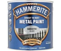 Metalo dažai HAMMERITE SMOOTH FINISH, blizgūs, sidabro sp., 750 ml