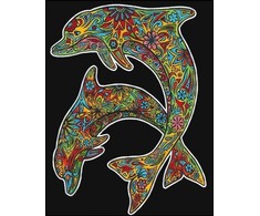 Painting Velvet Aksominis spalvinimo puslapis 47x35 Delfinai