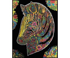 Painting Velvet Aksominis spalvinimo puslapis 47x35 Zebra