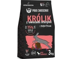 PAKA ZWIERZAKA triušiena su miško uogomis S - sausas šunų ėdalas - 3kg