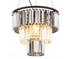 Globe Pakabinamas šviestuvas GLOBO NAXIS, 3xE27,40W,230V,metalinis,kristalai,juodos sp,ø40x120cm