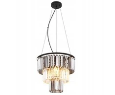 Globe Pakabinamas šviestuvas GLOBO NAXIS, 3xE27,40W,230V,metalinis,kristalai,juodos sp,ø40x120cm