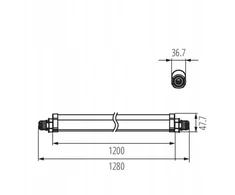 Pakabinamas šviestuvas Kanlux Hermetiškas LED šviestuvas TP SLIM TW N 40W-NW 4800lm 4000K IP65 paviršinis/pakabinamas 38942