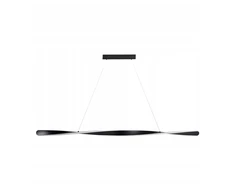 Pakabinamas šviestuvas Lampa wisząca Beliani Lampa wisząca LED MAHOI Metal Juodas