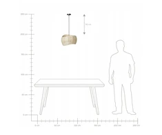 Pakabinamas šviestuvas Beliani Pakabinama lempa COAMO natūralaus rotango