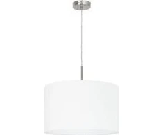 Pakabinamas šviestuvas Lampa wisząca EGLO Pasteri su abażurem 1x60W E27 fi38 balta (31571)