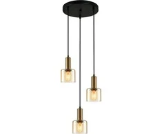 Italux Pakabinamas šviestuvas Santia PND-65342-3A-BRO+AMB