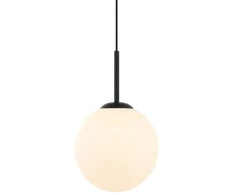 Italux pakabinamas šviestuvas Deore PND-5578-1S-BK Italux metalinis stiklas juodai baltas