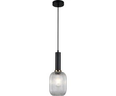 Lubinis šviestuvas Italux Pakabinamas šviestuvas PND-5588-1M-BK+CL
