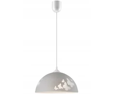 Pakabinamas šviestuvas Lampa wisząca Lamkur Mariposa zwis 1x60W E27 pilka/balta (31293)