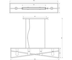 Pakabinamas šviestuvas Luminex Oblong GOTE 121