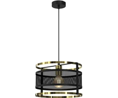 „Luminex Luminex Rim 3903“ pakabinamas šviestuvas 1x60W E27 juodas/auksinis