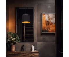 Pakabinamas šviestuvas Lampa wisząca Luminex Frodi zwis 1x60W E27 juoda/auksinė (3181)