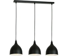 Pakabinamas šviestuvas Lampa wisząca Luminex Żyrandol Noak juoda balta na 3 lampy