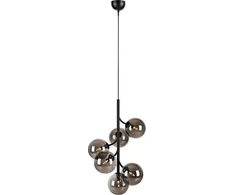Pakabinamas šviestuvas Markslojd Šiuolaikinė pakabinama LEMPA CALLISTO 108108 Markslojd metalinis gaubtas loft stiliaus PAKABINAMA stikliniai rutuliai juodi dūminiai