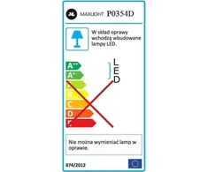 MAXlight pakabinamas šviestuvas HORIZON P0354D Maxlight metalinis šviestuvas pakabinamas LED 16W 3000K juoda juostelė