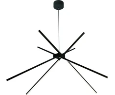 Pakabinamas šviestuvas MAXlight Loftinė pakabinama lempa SPIDER P0412 Maxlight metalinis korpusas LED strypai 33W 3000K pakabinama juoda