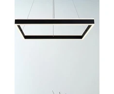 Pakabinamas šviestuvas Rabalux Kabanti lempa Juoda kabanti lempa Quadro LED žiedas 60W 4000K kabantis virš stalo