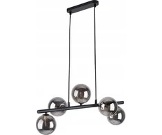 TKKRYWULT pakabinamas šviestuvas Tk Lighting Estera 6707 pakabinamas šviestuvas modernus spindulių stiklo gaubtai 5x6W G9 juodas/chromas
