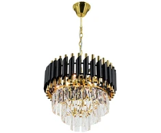 Pakabinamas šviestuvas Lampa wisząca Zumaline Elem Toledo 6260/4 TR BL lampa wisząca zwis 4x40W E14 auksinė/transparentna/juoda