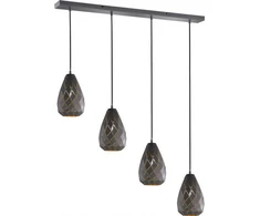 Pakabinamas šviestuvas Onyx 150 x 90 cm E27 plienas 42W antracitas/auksas
