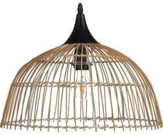 Pakabinamas šviestuvas Žibintas Beliani Lumarko Lemp Hanging Rattan Natural BARARIS!