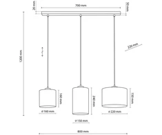 Pakabinamas šviestuvas TK Lighting pakabinama lempa „Jute“ pakabinama lempa 4954