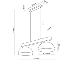 Pakabinamas šviestuvas Tkkrywult Lampa wisząca OSLO BROWN 4507 TK Lighting