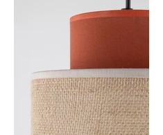 Pakabinamas šviestuvas Tkkrywult Lampa wisząca DUO JUTA BROWN 3139 TK Lighting