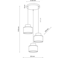 Pakabinamas šviestuvas Tkkrywult Lampa wisząca DUO JUTA MIX 2759 TK Lighting
