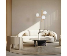 TK Lighting pakabinamas šviestuvas Estera Wood 6799, baltas