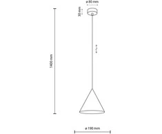 Tkkrywult TK Lighting Cono 10058 pakabinamas šviestuvas 1x15W E27 juodas