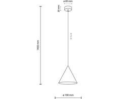 Tkkrywult TK Lighting Cono 10076 pakabinamas šviestuvas 1x15W E27 raudonas