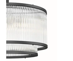Pakabinamas šviestuvas Lampa wisząca Zumaline Zuma Line Sergio C0528-05H-P7AC plafon lampa sufitowa 5x60W E14 juoda/transparentny