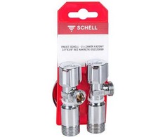 Schell RINKINYS: Kampinis vožtuvas SCHELL COMFORT 1/2*3/8 chromas be ASAG (S) (2 vnt.)
