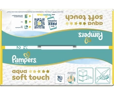 Pampers Šlapios servetėlės Aqua Soft Touch 6x60 vnt. Plastic Free