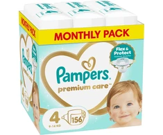 Pampers Pampersy Premium Care 4, 9-14 kg, 156 vnt.