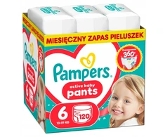 Pampers Active Baby 6 sauskelnės-kelnaitės 13-19 kg, 120 vnt.
