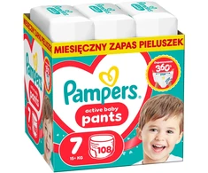 Pampers sauskelnės Active Baby 7 15+ kg 108 vnt.