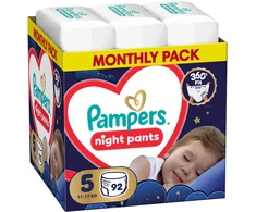 Pampers Night Pants Sauskelnės-Kelnaitės, 5, 92 vnt.