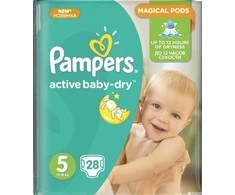 Pampers Sauskelnės Active Baby 5, 11-18 kg, 28 vnt.