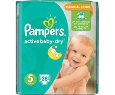 Pampers Sauskelnės Active Baby 5, 11-18 kg, 28 vnt.