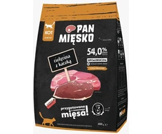 PAN MIĘSKO Veal with duck M – sausas kačių maistas – 400g